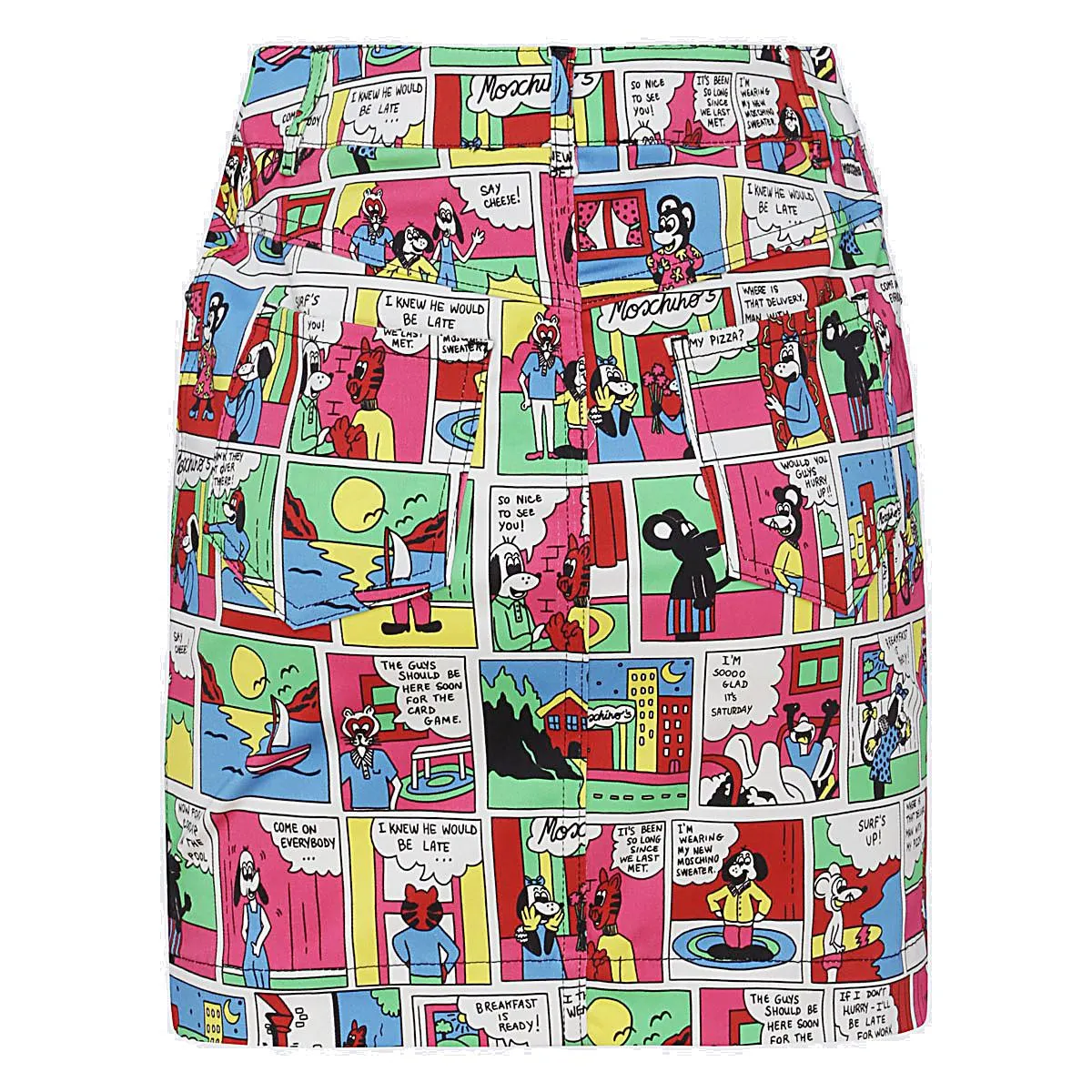 Moschino Comic Printed Mini Skirt