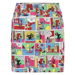 Moschino Comic Printed Mini Skirt