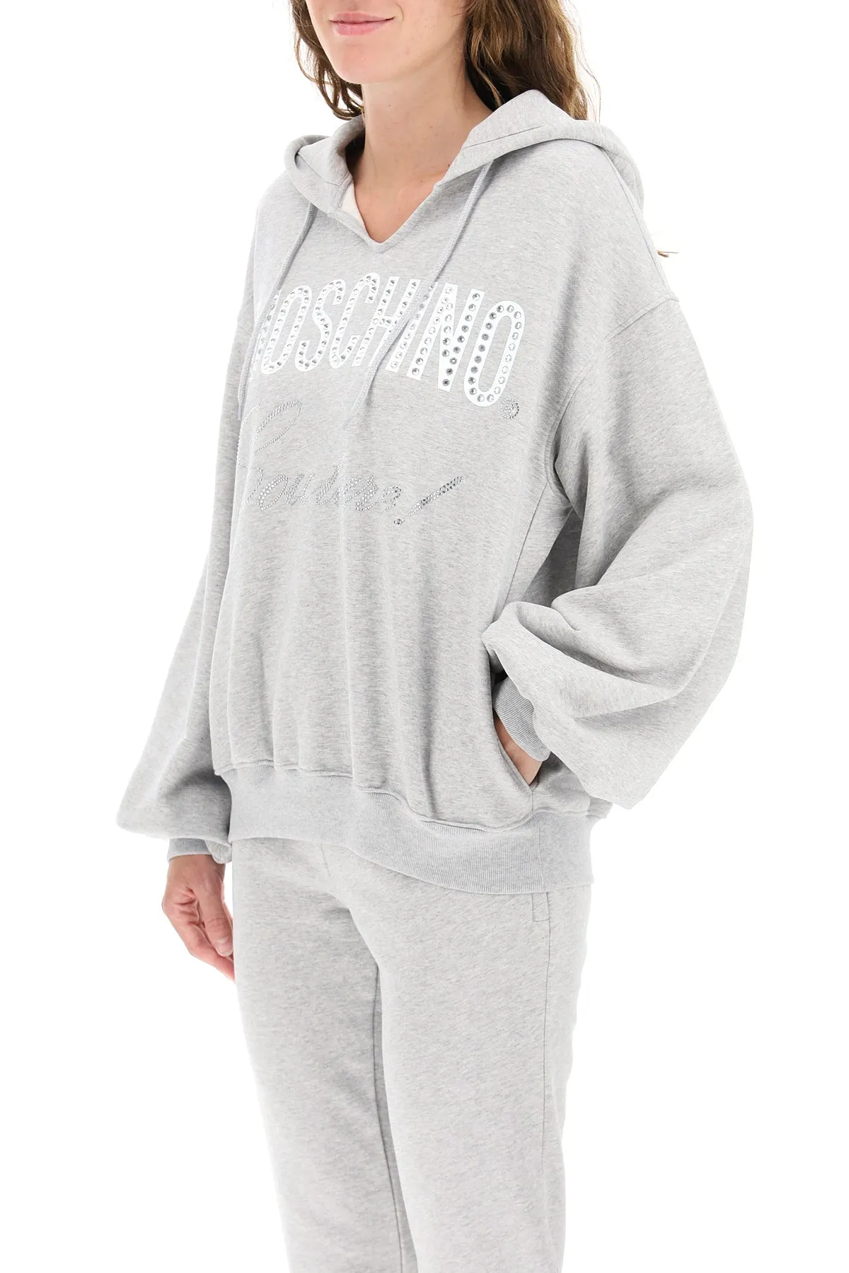 Moschino Couture Logo Embellished Oversized Hoodie