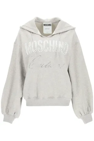 Moschino Couture Logo Embellished Oversized Hoodie