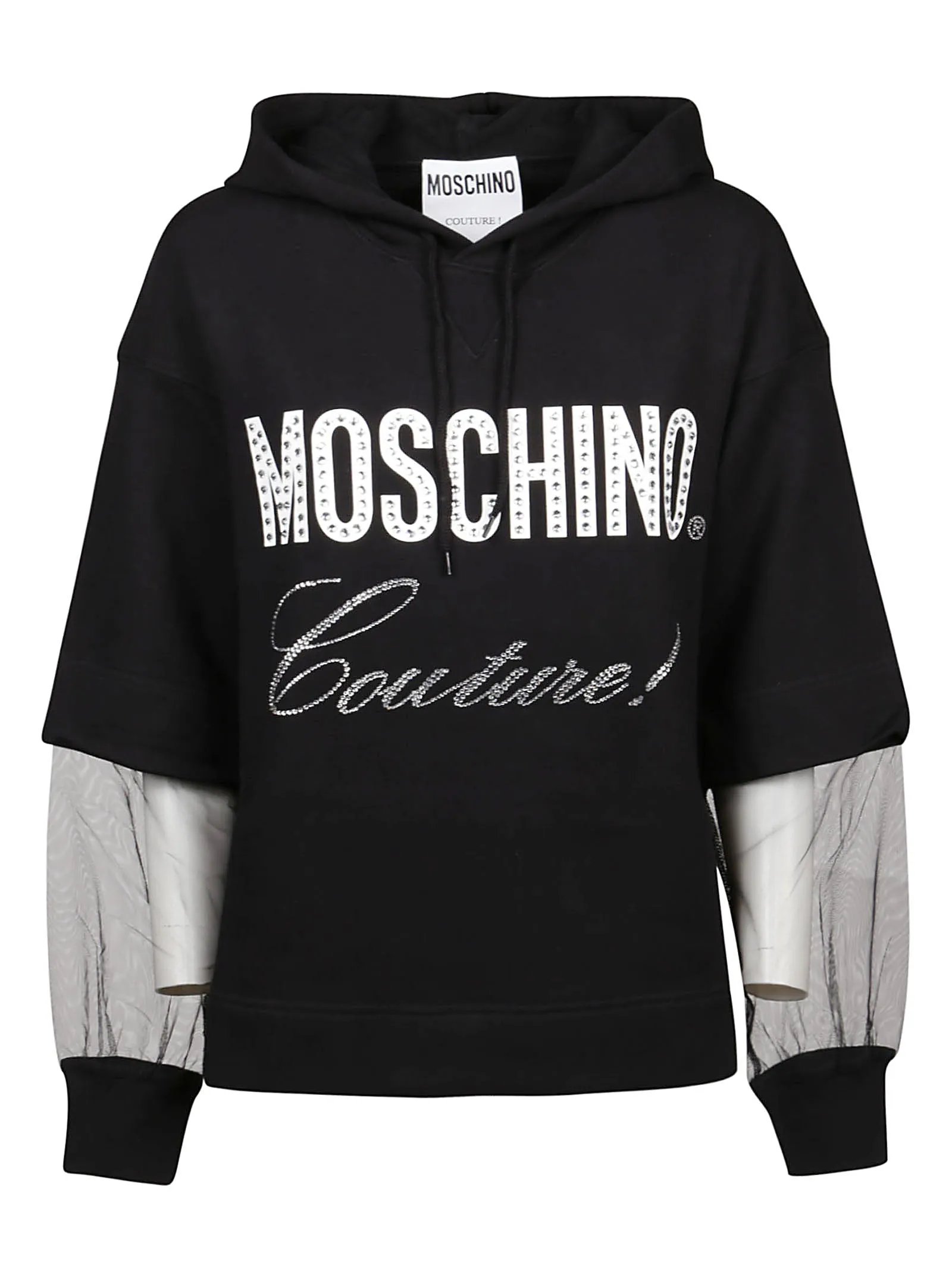 Moschino Couture Logo Print Drawstring Hoodie