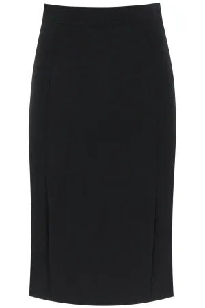 Moschino Crepe Pencil Midi Skirt