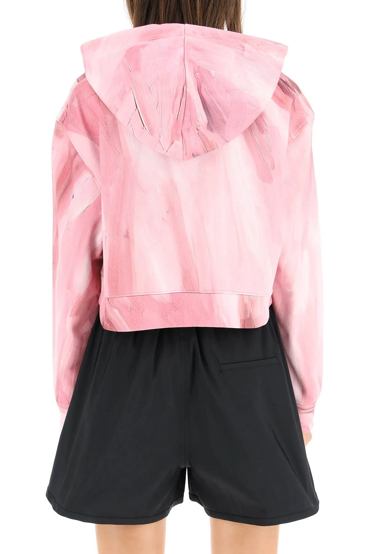 Moschino Drawstring Cropped Hoodie