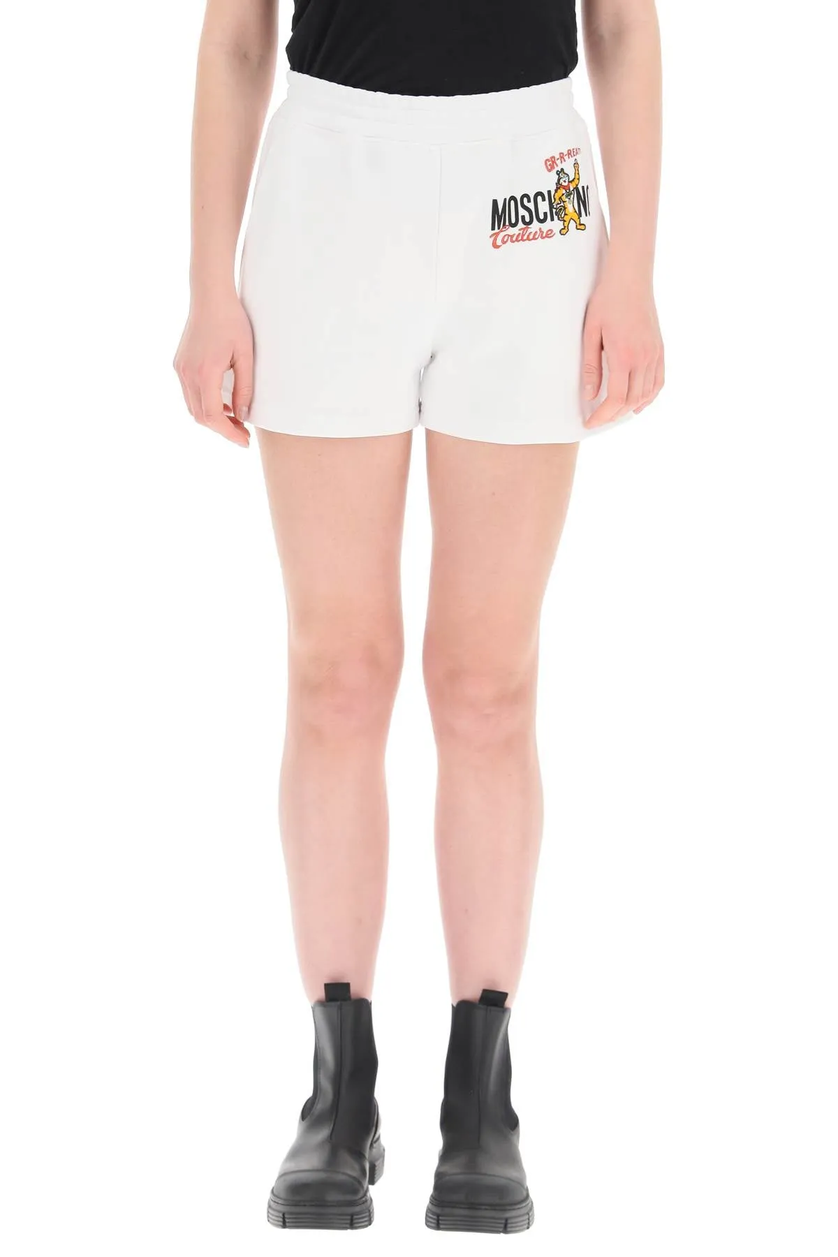 Moschino Logo Embroidered Shorts