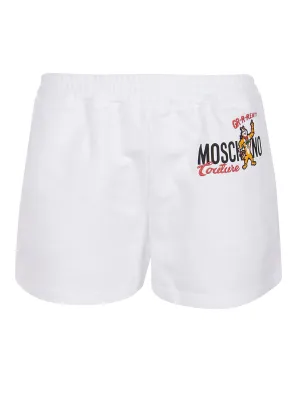 Moschino Logo Embroidered Shorts