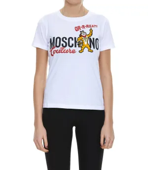 Moschino Logo Printed Crewneck T-Shirt