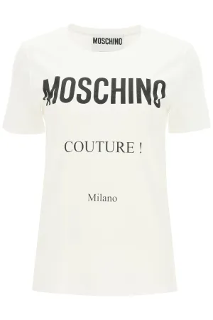Moschino Logo Printed Crewneck T-Shirt