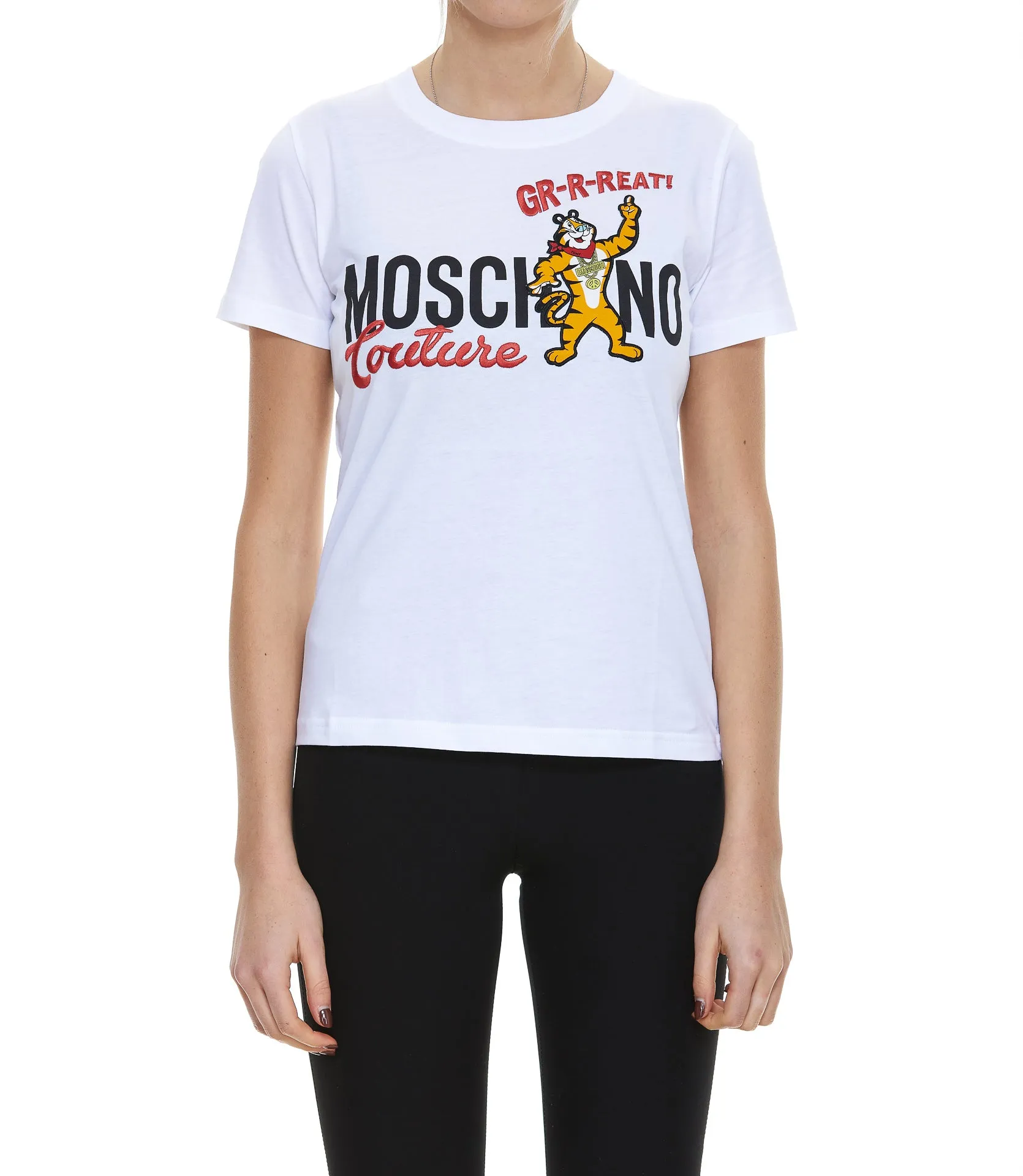 Moschino Logo Printed Crewneck T-Shirt