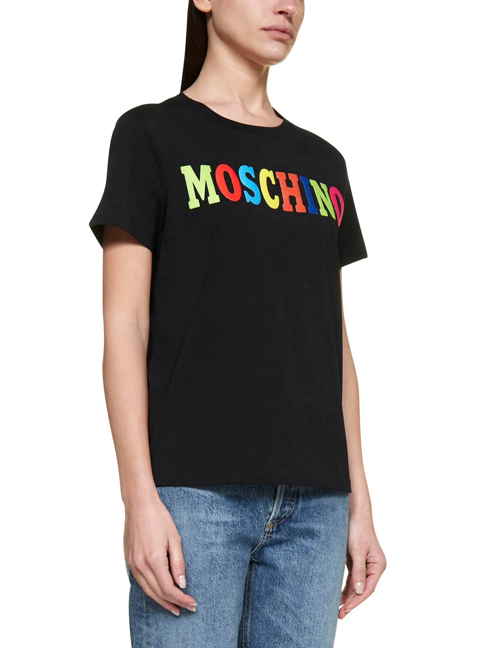 Moschino Logo Printed Crewneck T-Shirt