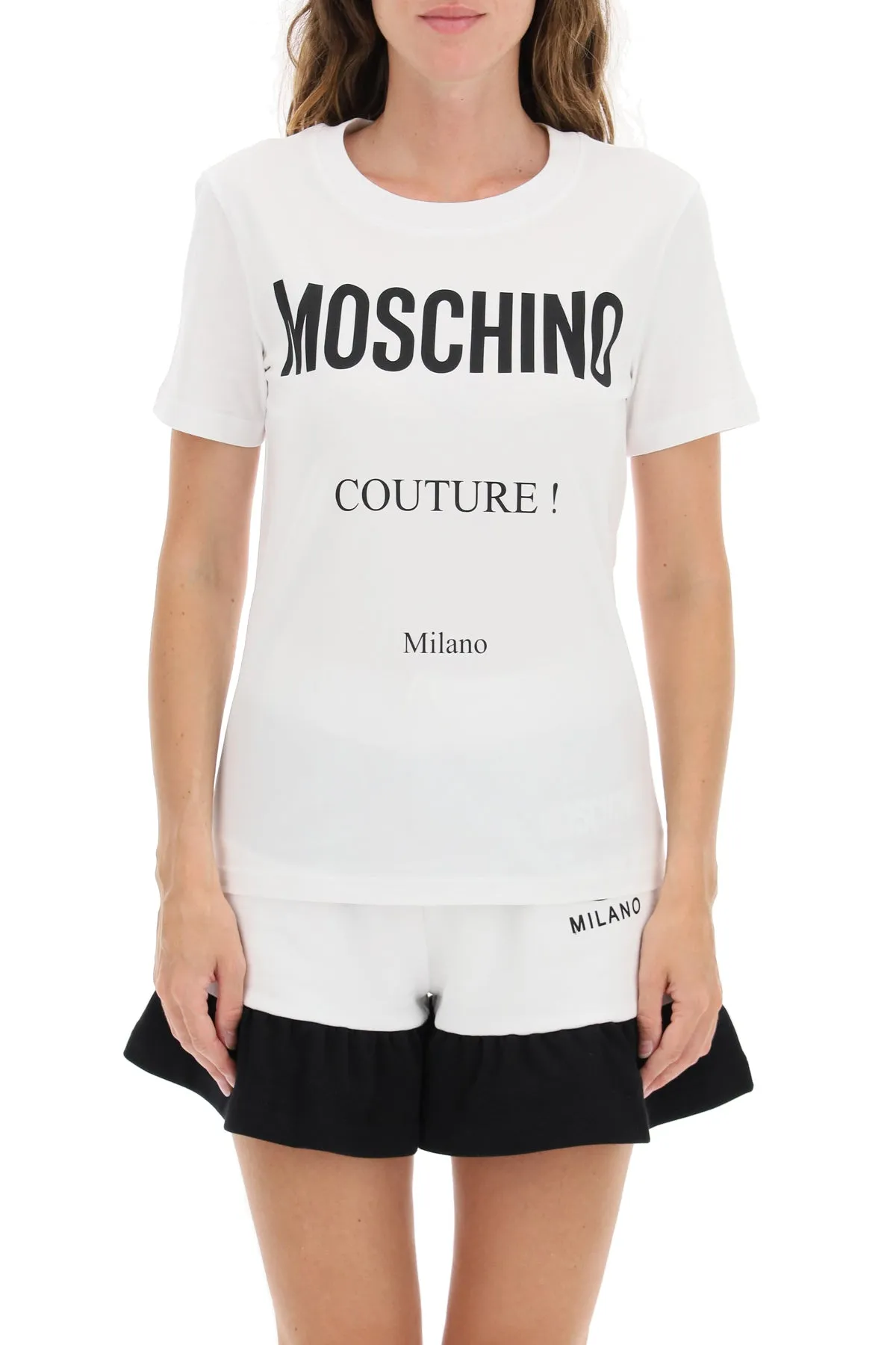 Moschino Logo Printed Crewneck T-Shirt