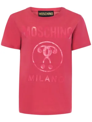 Moschino Logo Printed Crewneck T-Shirt