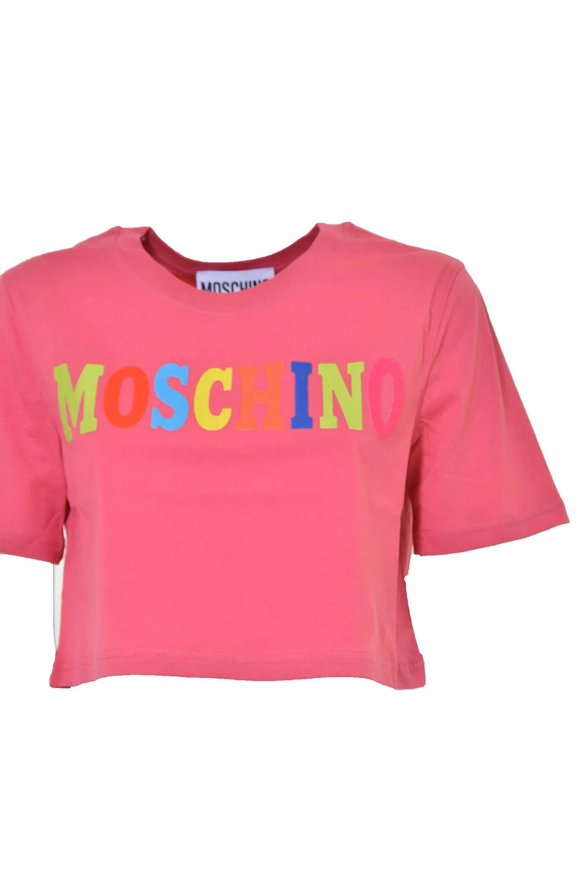 Moschino Logo Printed Crop T-Shirt