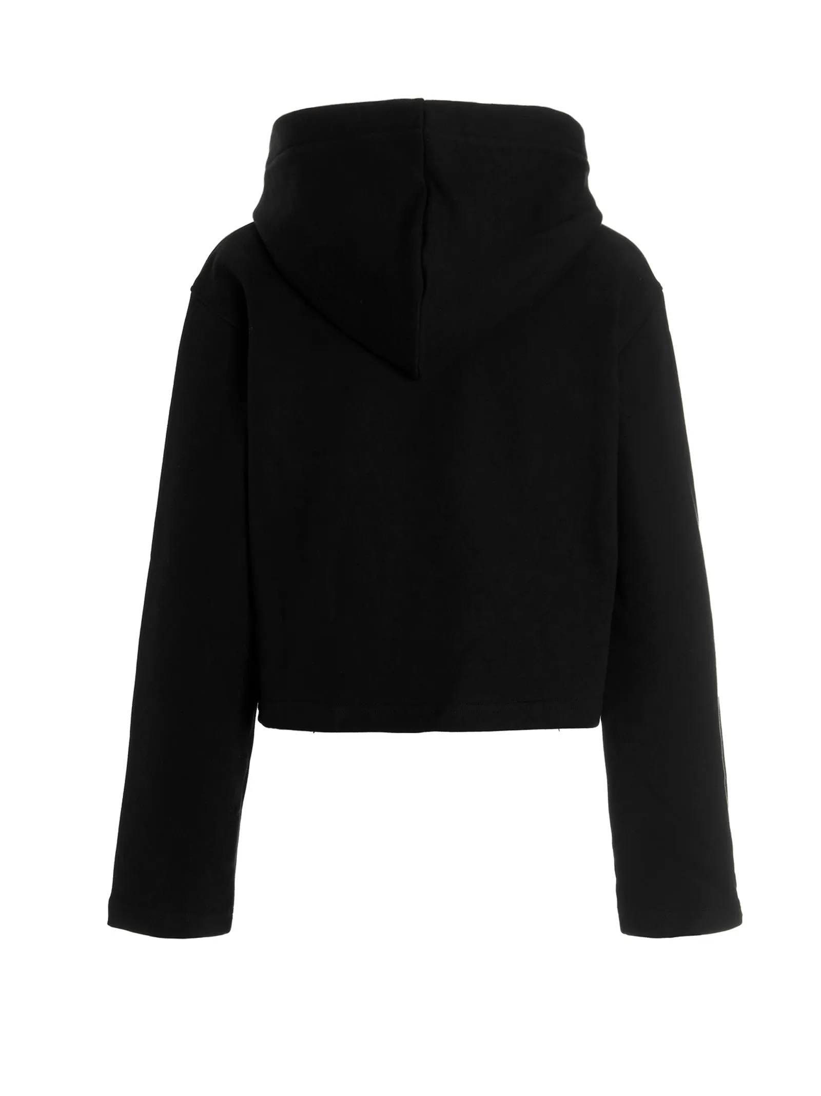 Moschino Logo Printed Cropped Hoodie