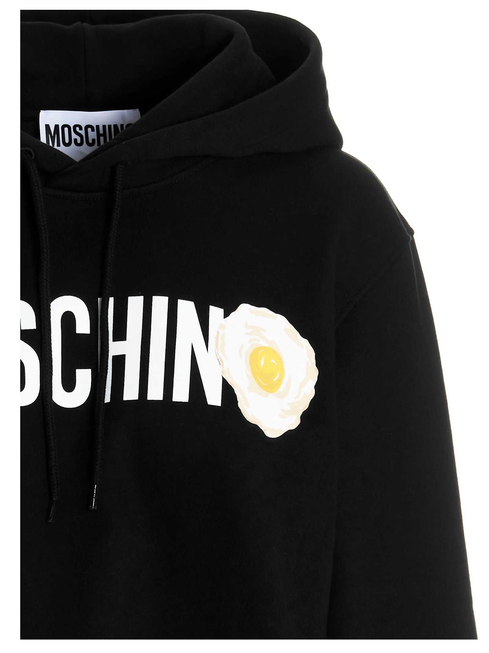 Moschino Logo Printed Cropped Hoodie
