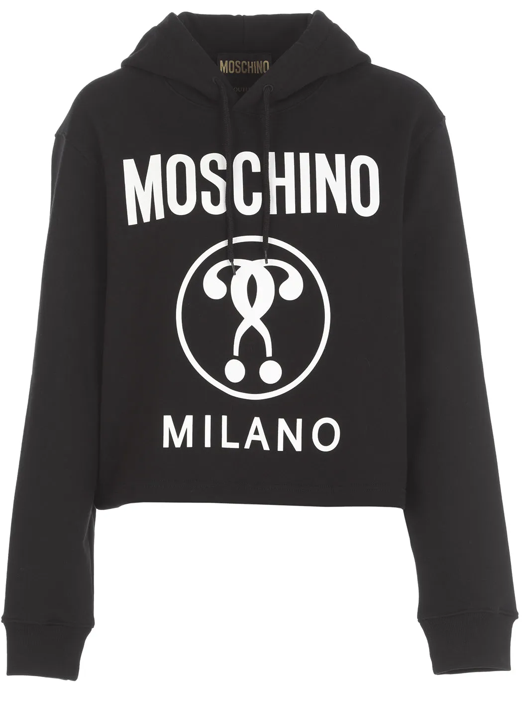 Moschino Logo Printed Drawstring Hoodie