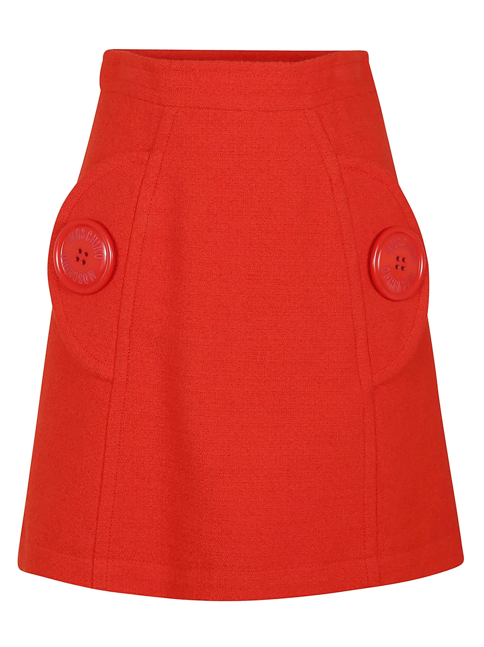 Moschino Macro Button Detailed Skirt