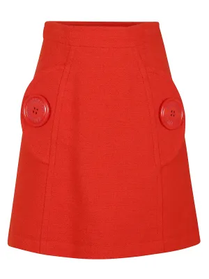 Moschino Macro Button Detailed Skirt