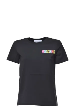 Moschino Painted Logo Print T-Shirt