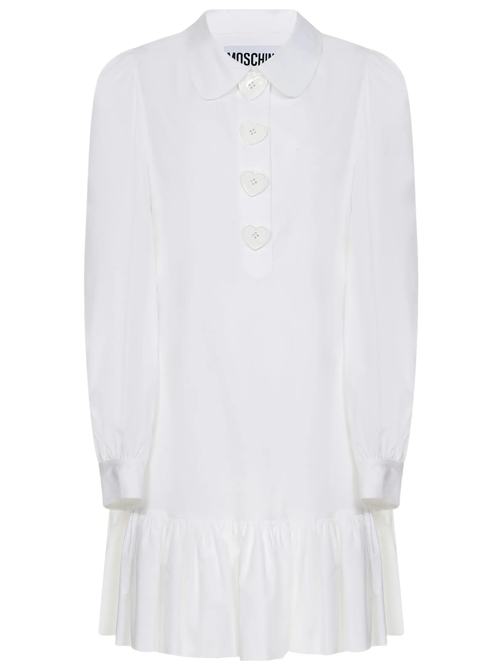 Moschino Pleated Buttoned Shirt Mini Dress