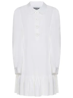 Moschino Pleated Buttoned Shirt Mini Dress