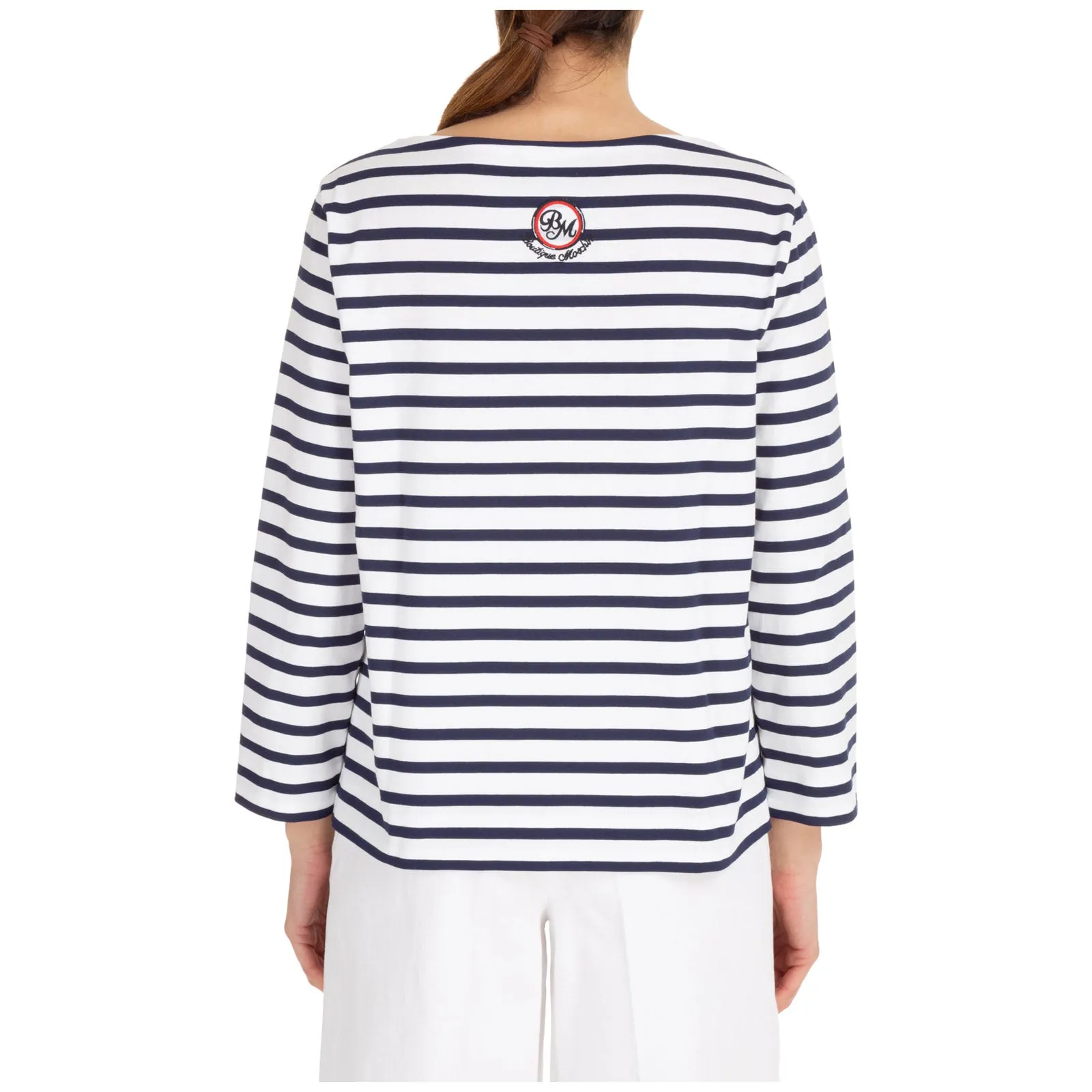Moschino Striped Crewneck T-Shirt