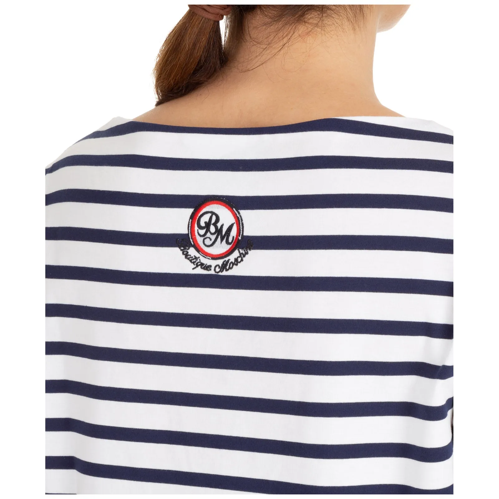 Moschino Striped Crewneck T-Shirt