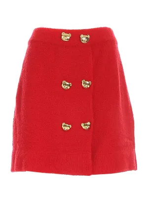 Moschino Teddy Bear Buttoned Mini Skirt