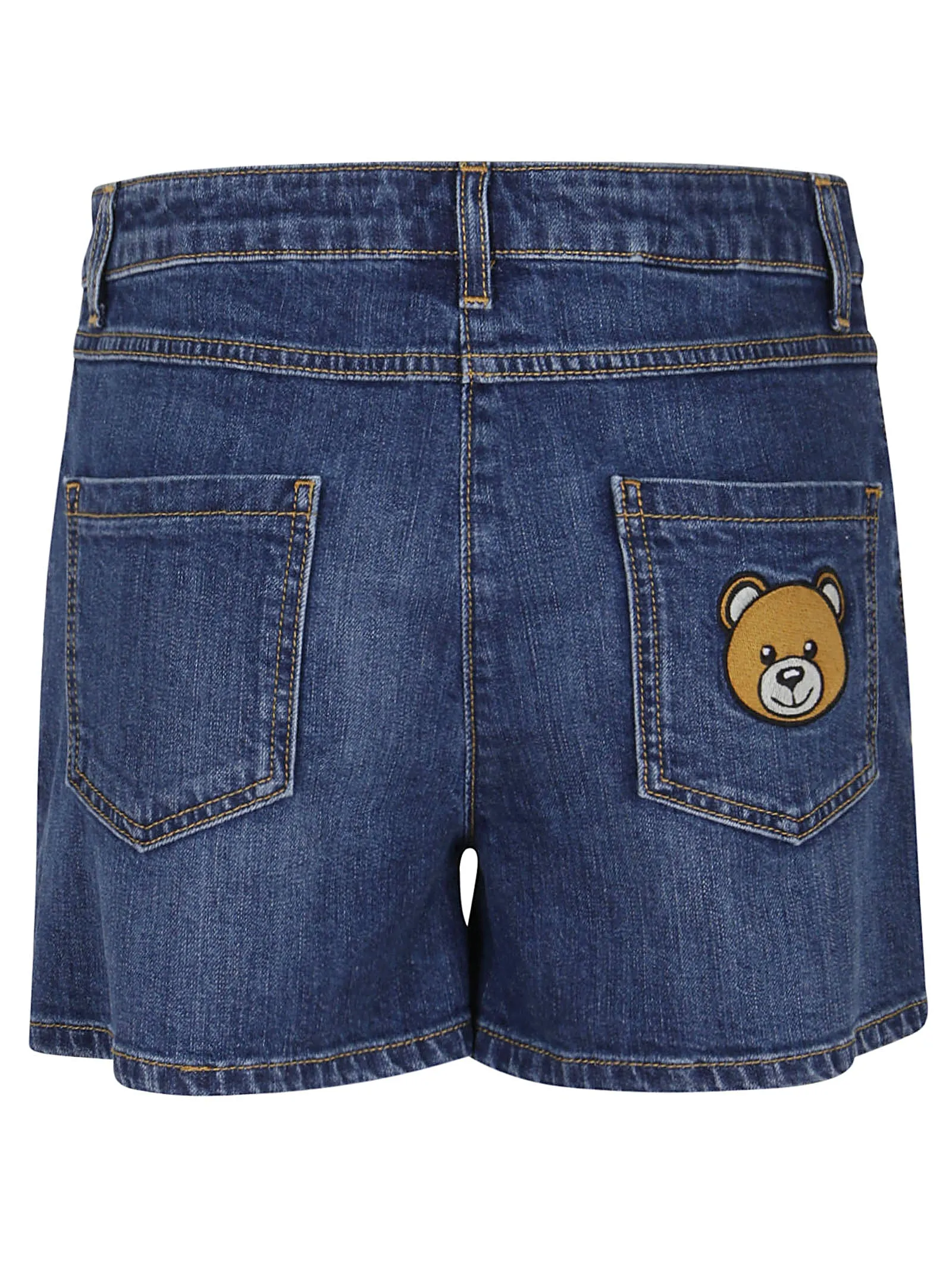 Moschino Teddy Bear Patch Denim Shorts