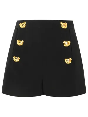 Moschino Teddy-Button Embellished Shorts