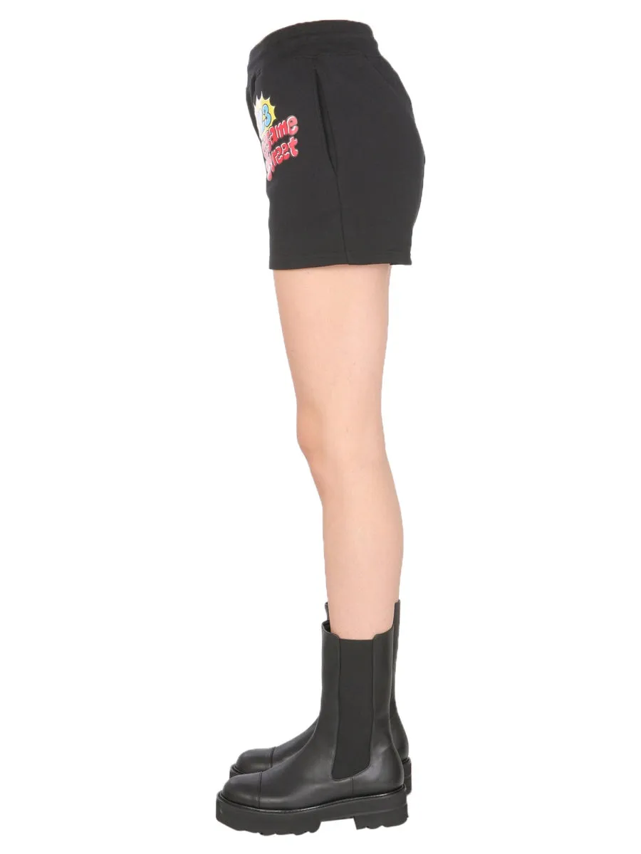 Moschino X Sesame Street Logo Print Shorts