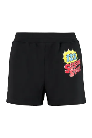 Moschino X Sesame Street Logo Print Shorts