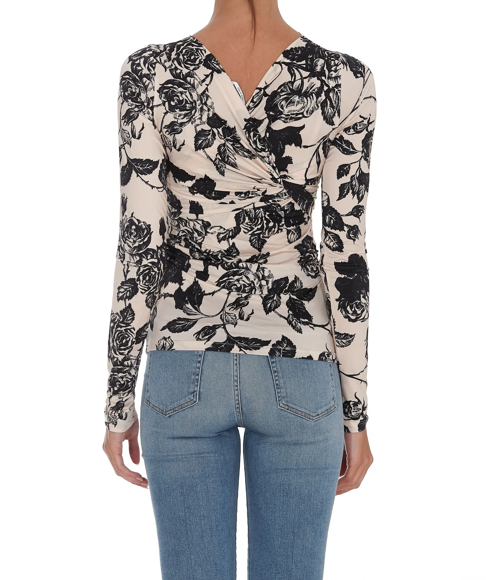 MSGM Allover Floral Print Top