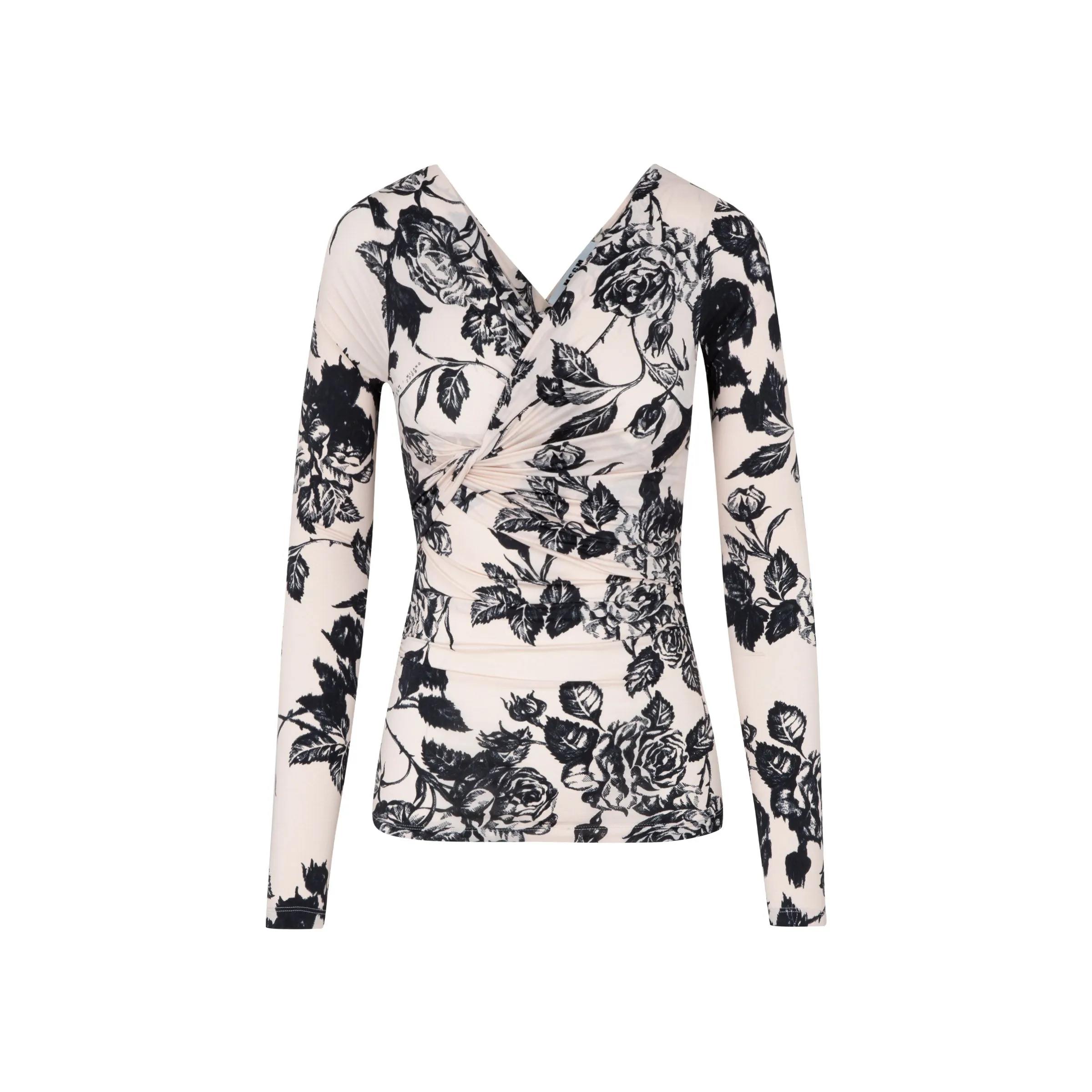 MSGM Allover Floral Print Top