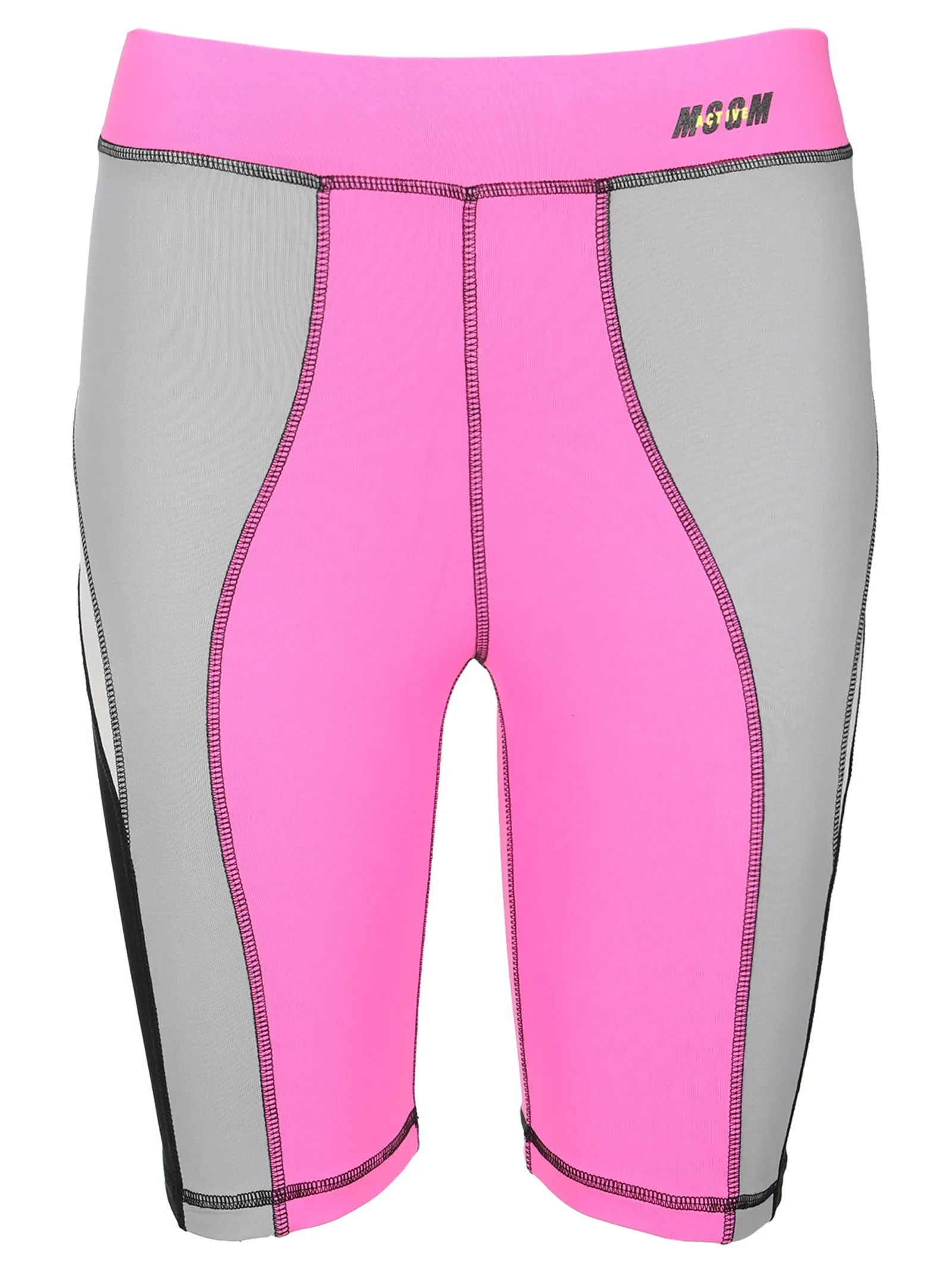 MSGM Colour-Block Biker Shorts