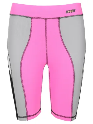 MSGM Colour-Block Biker Shorts