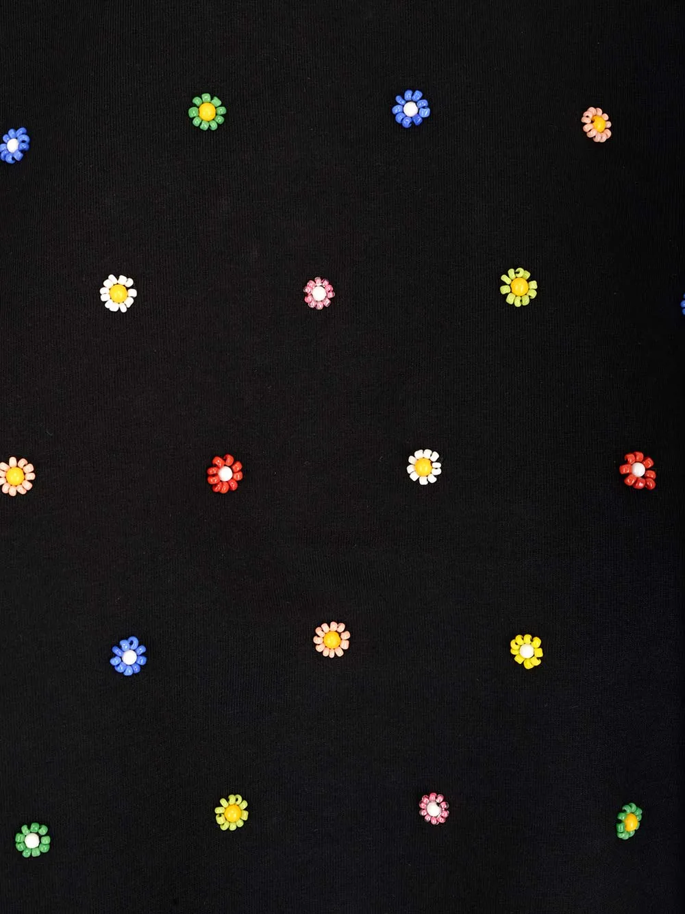 MSGM Floral Embroidered Cropped Top