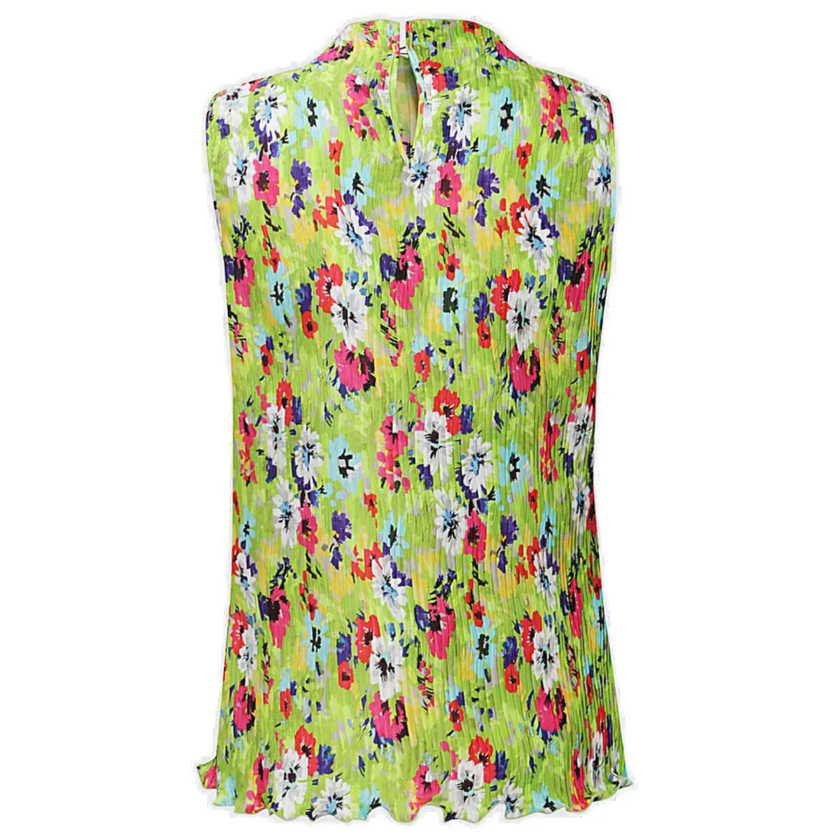 MSGM Floral Print Pleated Tank Top