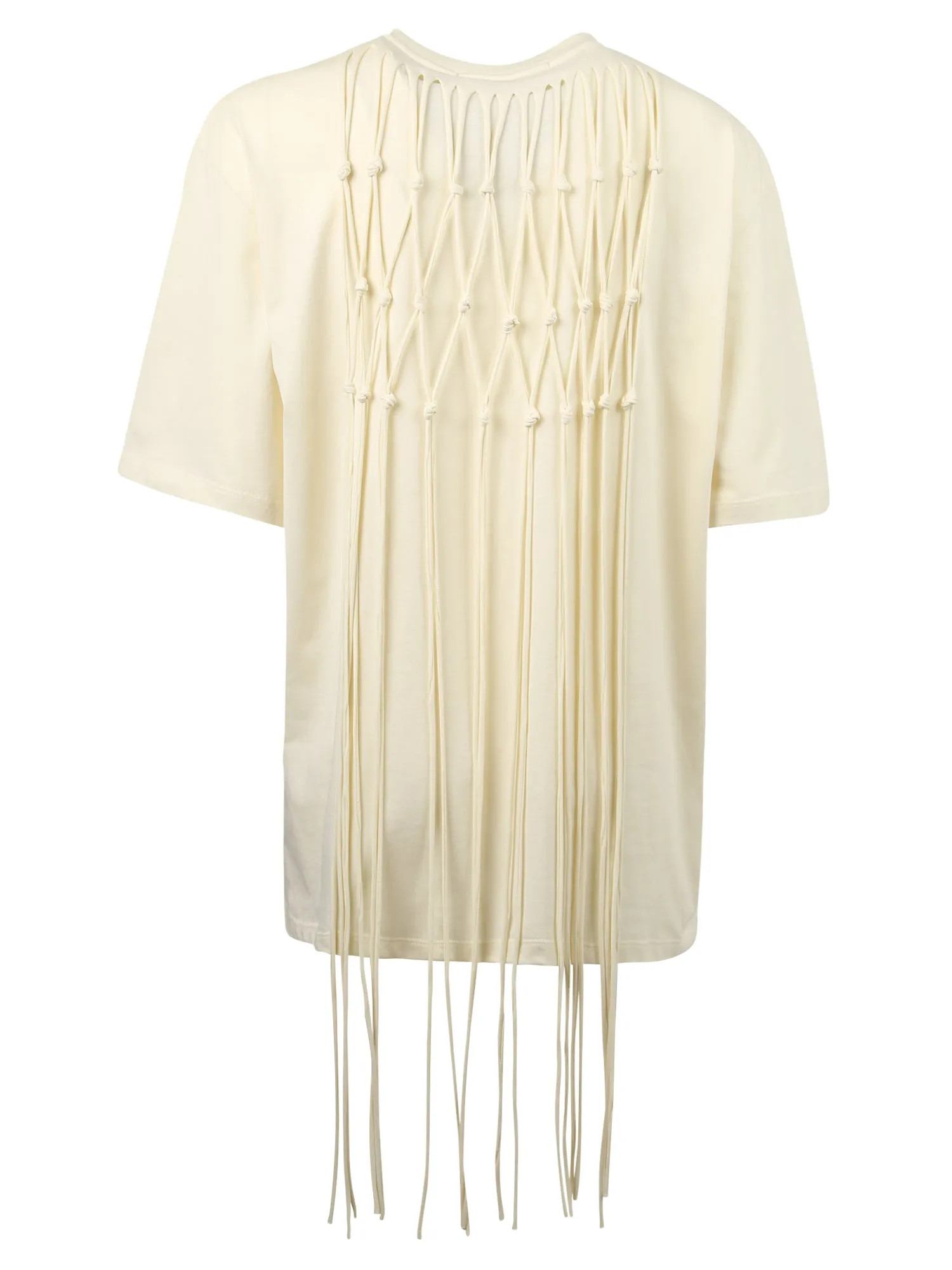 MSGM Frayed Detail Crewneck T-Shirt
