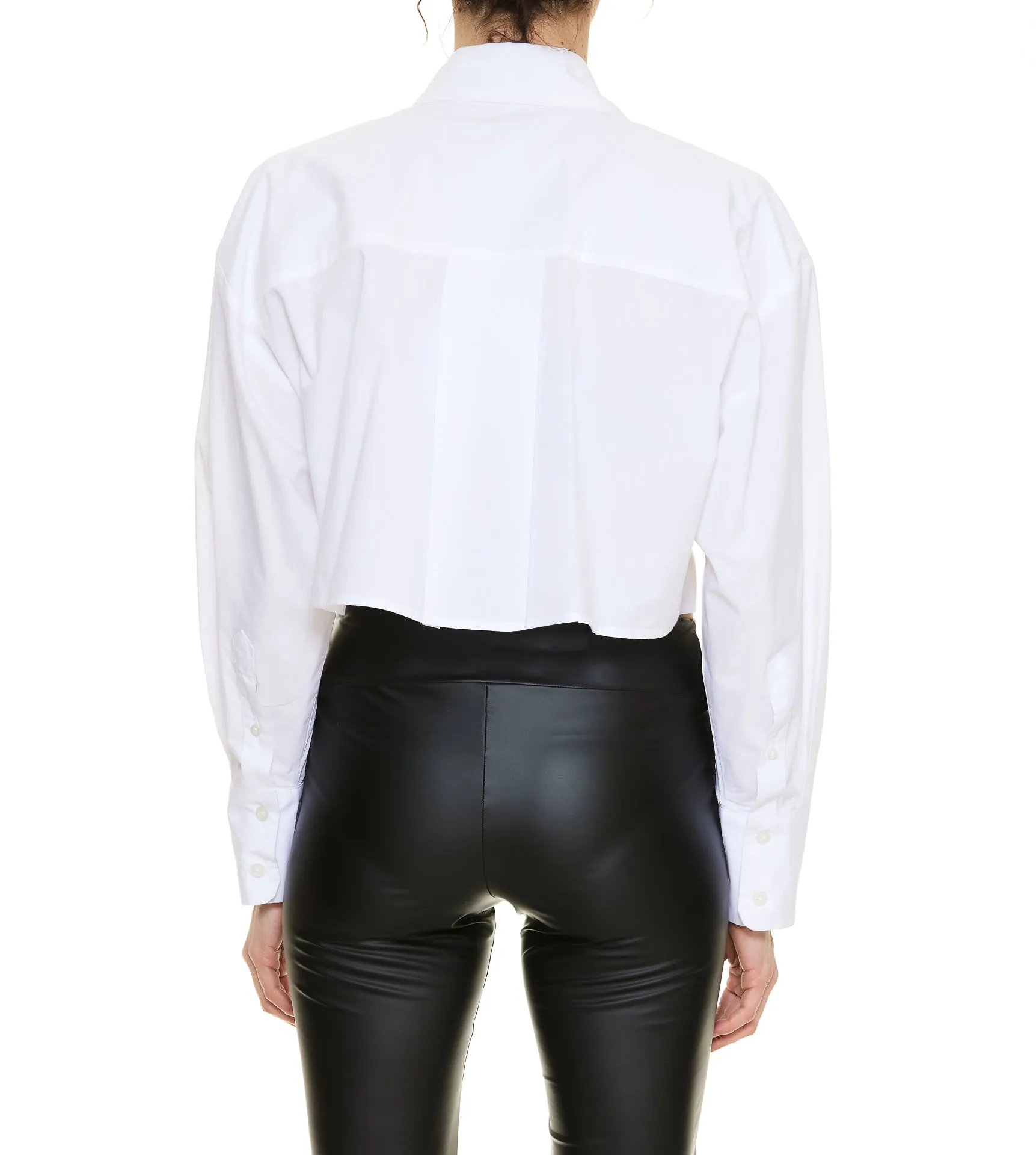 MSGM Fringe Cropped Shirt