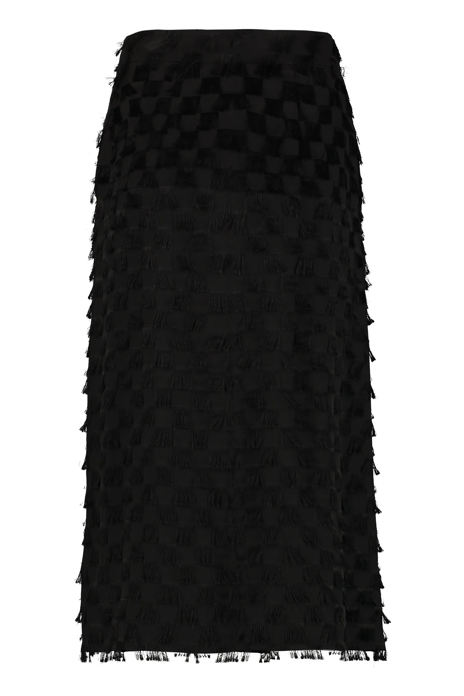 MSGM Fringed Pencil Skirt