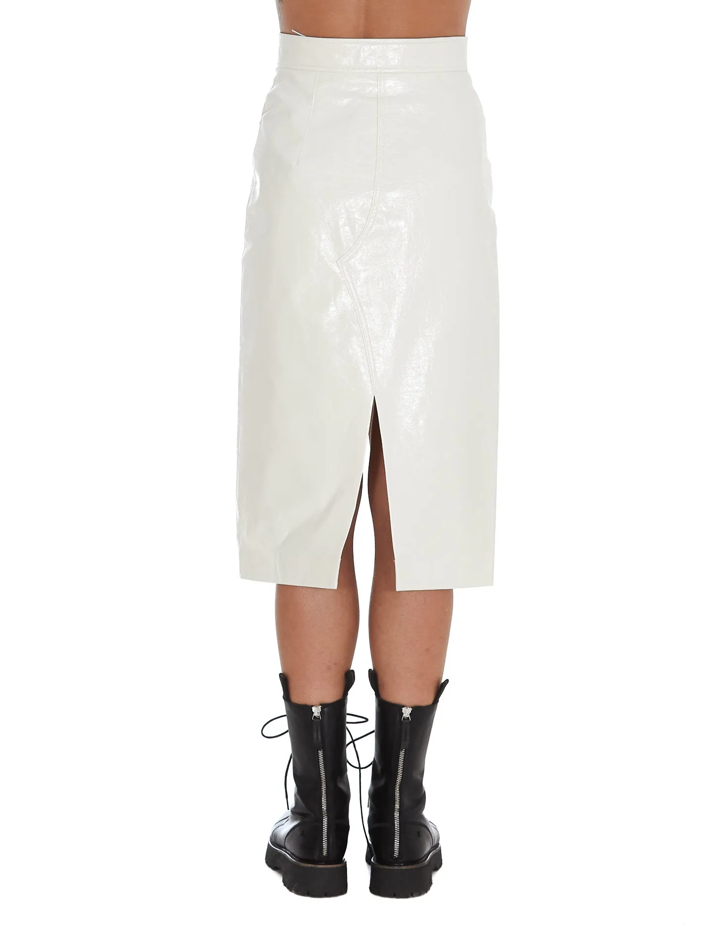 MSGM Front Slit Midi Skirt