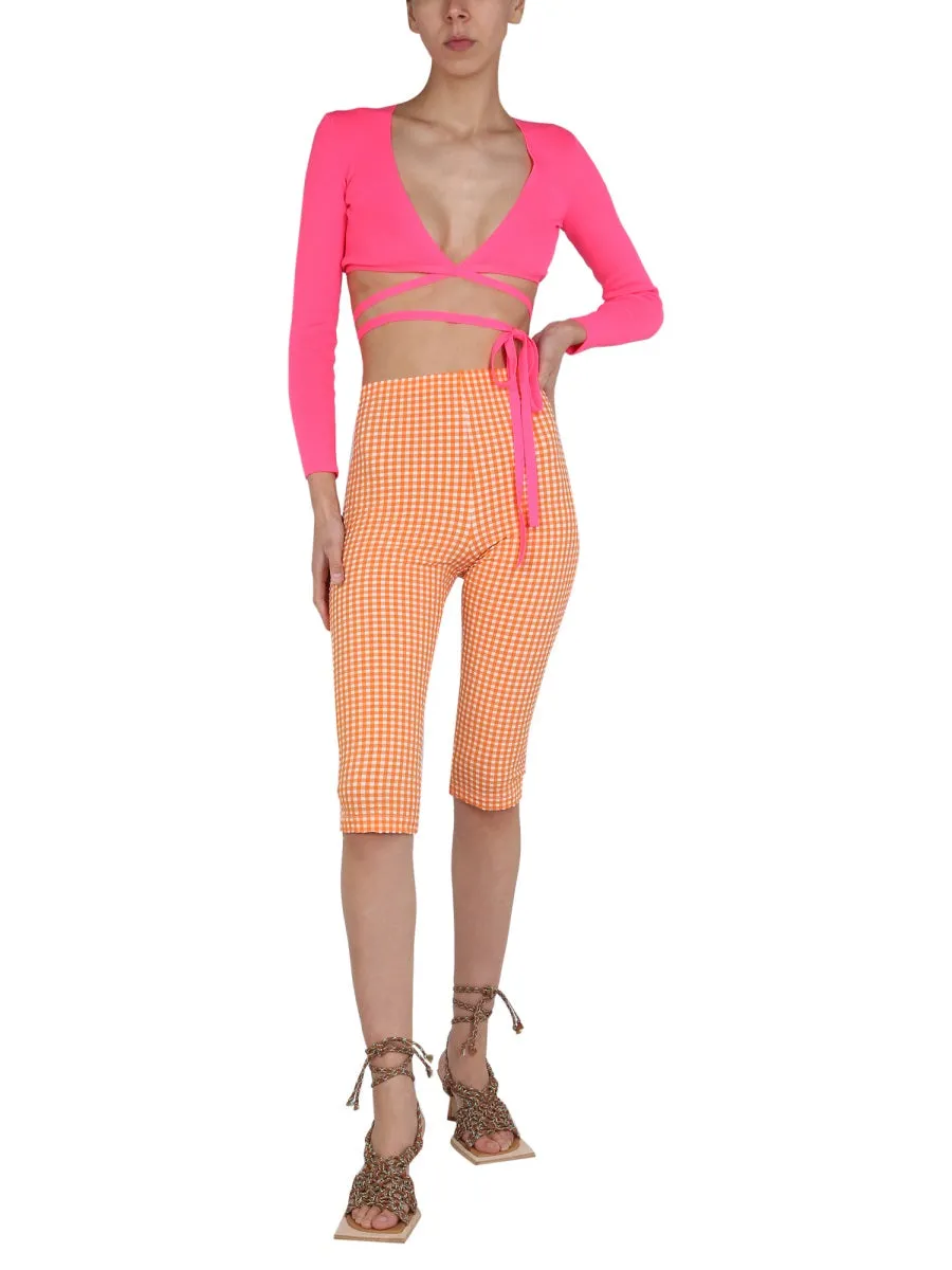 MSGM Gingham Cycling Shorts