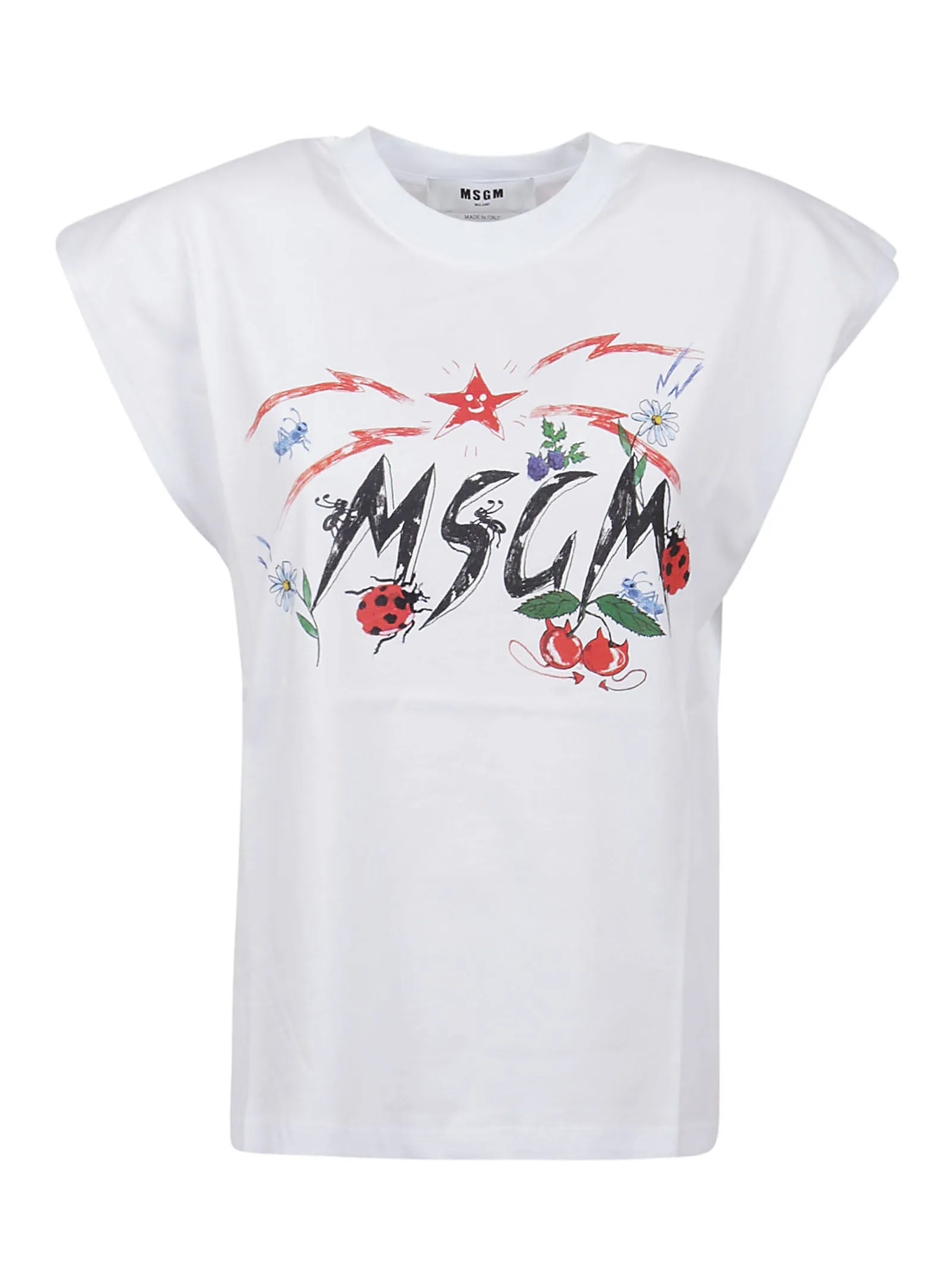 MSGM Graphic Logo Printed T-Shirt
