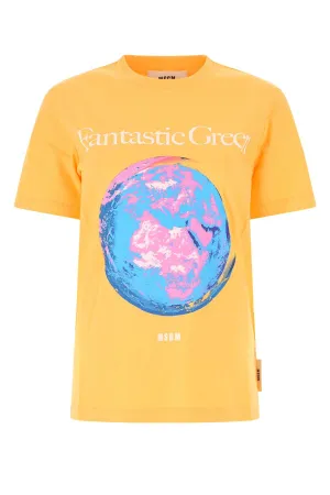 MSGM Graphic Print Crewneck T-Shirt