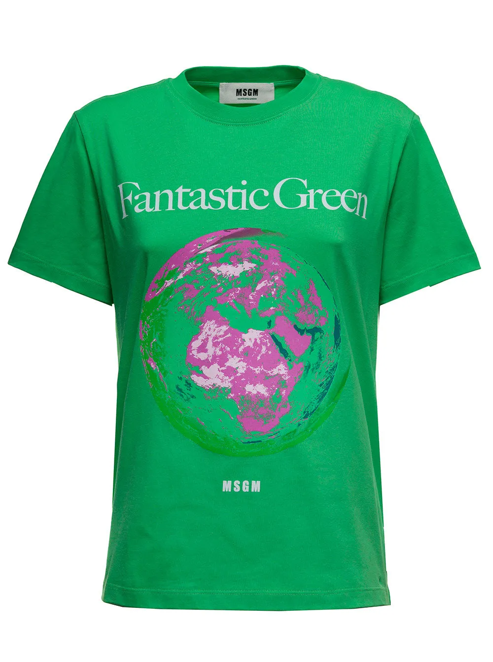 MSGM Graphic Print Crewneck T-Shirt