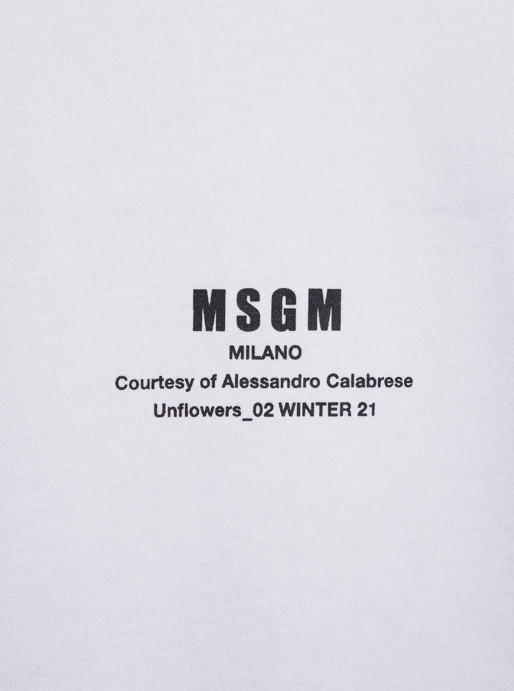 MSGM Graphic Printed Crewneck T-Shirt