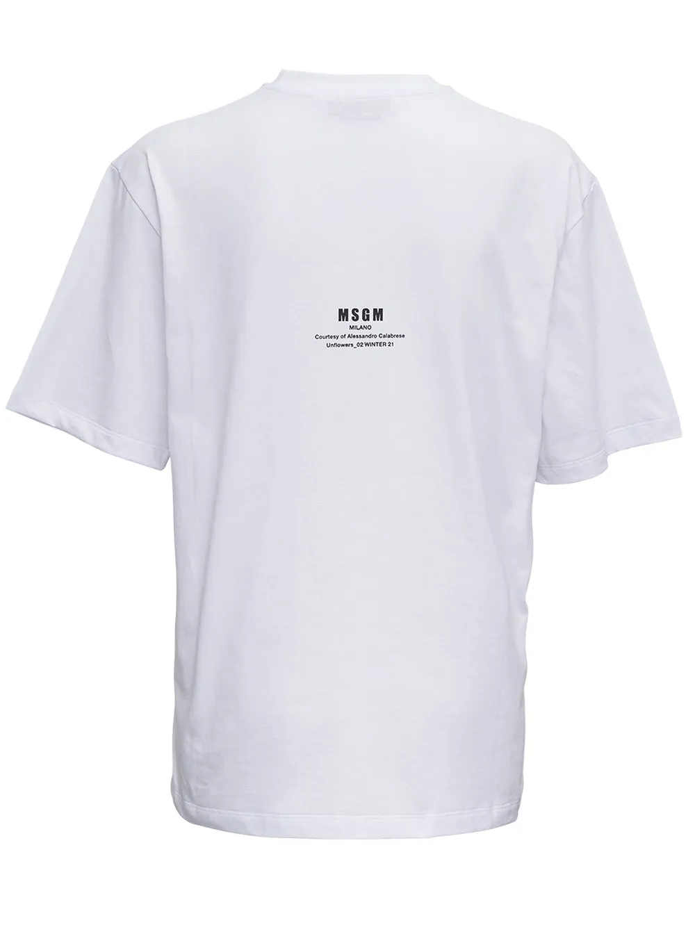 MSGM Graphic Printed Crewneck T-Shirt