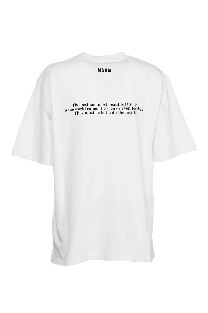 MSGM Heart Graphic Print T-Shirt