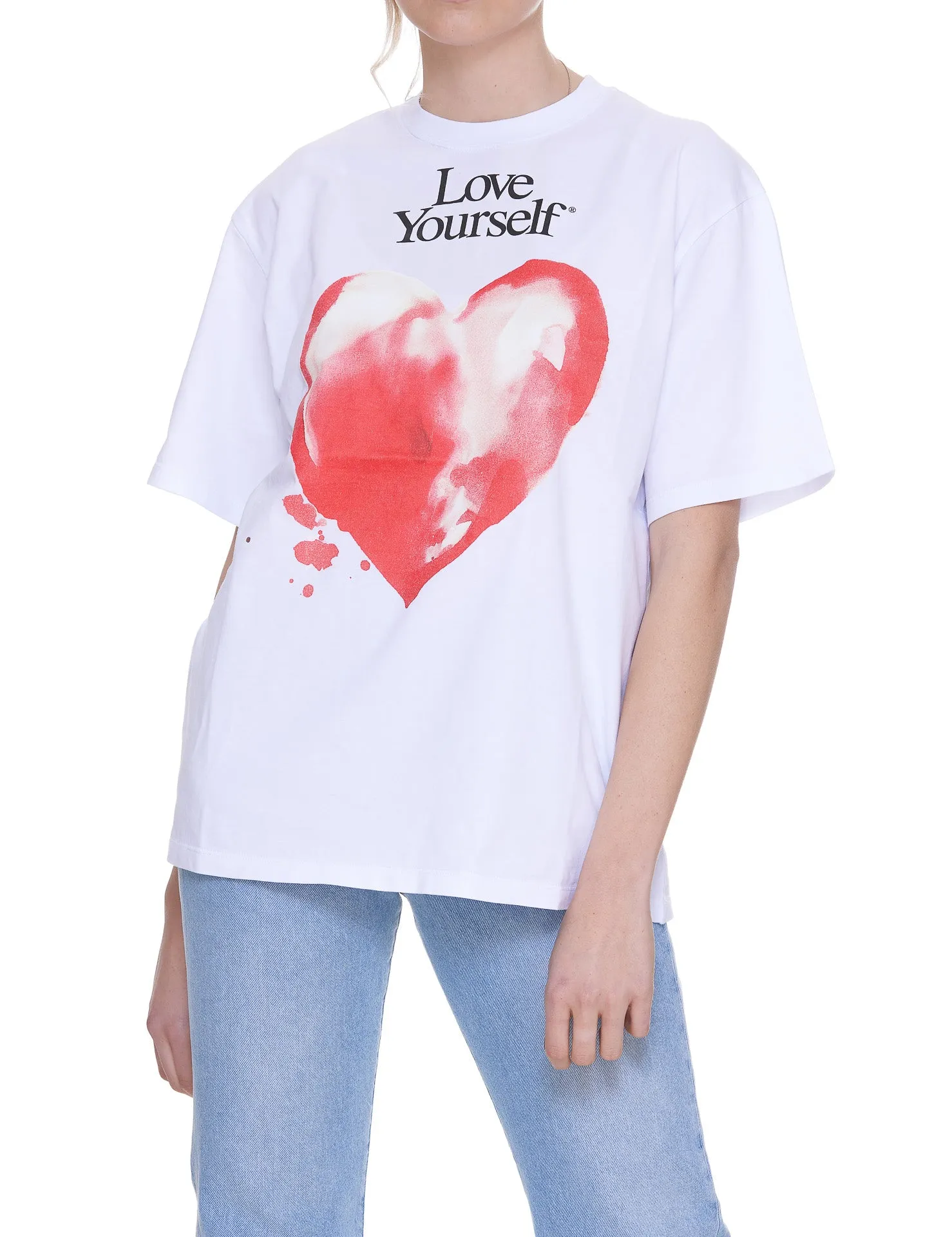 MSGM Heart Graphic Print T-Shirt