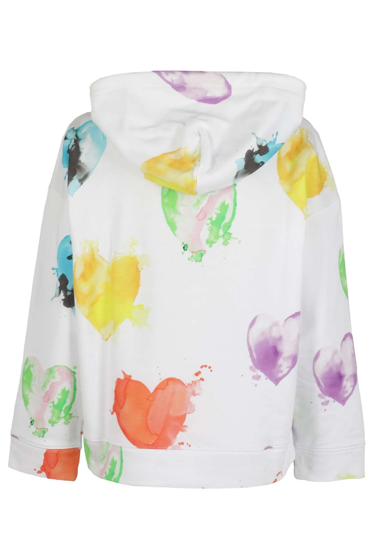 MSGM Heart Print Drawstring Hoodie